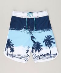 Bermuda-Surf-Infantil-com-Cordao-Estampada-de-Coqueiros-Branco-9192190-Branco_1