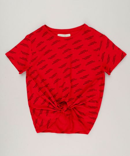 Blusa-Infantil-Cropped-com-No-Estampada-Manga-Curta-em-Algodao---Sustentavel-Rosa-Escuro-9233127-Rosa_Escuro_1