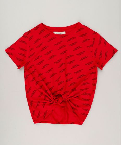 Blusa-Infantil-Cropped-com-No-Estampada-Manga-Curta-em-Algodao---Sustentavel-Rosa-Escuro-9233127-Rosa_Escuro_1