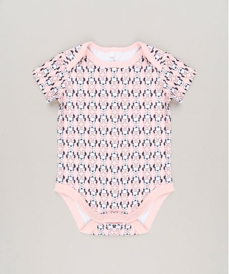 Body-Infantil-Estampado-da-Minnie-Manga-Curta-Decote-Redondo-em-Algodao---Sustentavel-Rose-9124356-Rose_1