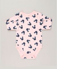 Body-Infantil-Minnie-Estampado-de-Estrelas-Manga-Curta-Decote-Redondo-em-Algodao---Sustentavel-Rosa-Claro-9124366-Rosa_Claro_1