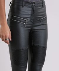 Calca-Feminina-Super-Skinny-Resinada-com-Ziper-Preta-9099170-Preto_4