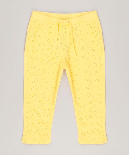 Calca-Infantil-com-Laise-em-Algodao---Sustentavel-Amarela-9112666-Amarelo_1