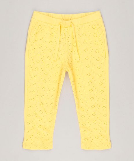 Calca-Infantil-com-Laise-em-Algodao---Sustentavel-Amarela-9112666-Amarelo_1