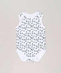 Body-Infantil-Dalmatas-Estampado-de-Patinhas-Sem-Manga-Gola-Careca-em-Algodao---Sustentavel-Branco-9124815-Branco_1