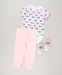 Body-Infantil-Estampado-da-Minnie-Manga-Curta-Decote-Redondo-em-Algodao---Sustentavel-Branco-9124834-Branco_3