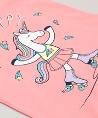 Conjunto-Infantil-de-Blusa-Unicornio-Manga-Curta-Rosa---Bermuda-Estampada-de-Estrelas-em-Algodao---Sustentavel-Cinza-Mescla-9259611-Cinza_Mescla_3
