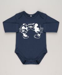 Body-Infantil-Mickey-e-Minnie-Manga-Curta-Decote-Redondo-em-Algodao---Sustentavel-Azul-Marinho-9124832-Azul_Marinho_1