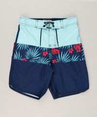 Bermuda-Surf-Infantil-com-Cordao-Estampada-Floral-Azul-Marinho-9191137-Azul_Marinho_1