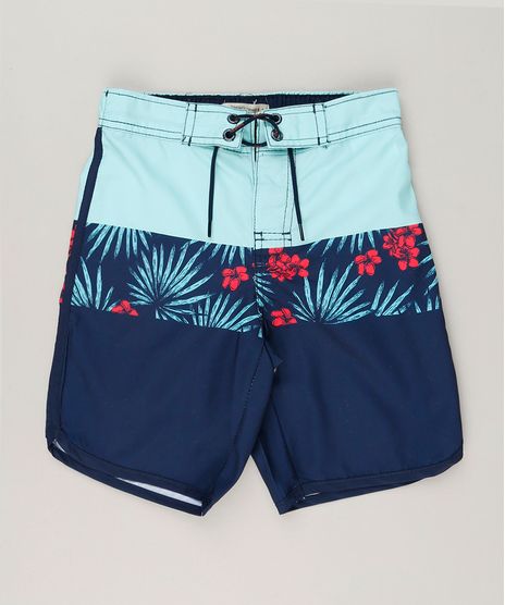 Bermuda-Surf-Infantil-com-Cordao-Estampada-Floral-Azul-Marinho-9191137-Azul_Marinho_1