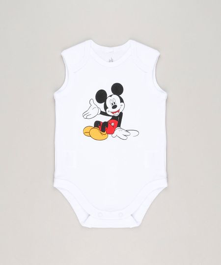 Body-Infantil-Mickey-Sem-Manga-Gola-Careca-em-Algodao---Sustentavel-Branco-9124816-Branco_1