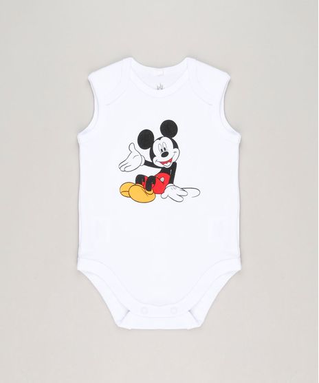 Body-Infantil-Mickey-Sem-Manga-Gola-Careca-em-Algodao---Sustentavel-Branco-9124816-Branco_1