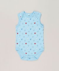 Body-Infantil-Estampado-do-Mickey-Sem-Manga-Gola-Careca-em-Algodao---Sustentavel-Azul-Claro-9124823-Azul_Claro_1