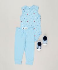 Body-Infantil-Estampado-do-Mickey-Sem-Manga-Gola-Careca-em-Algodao---Sustentavel-Azul-Claro-9124823-Azul_Claro_3