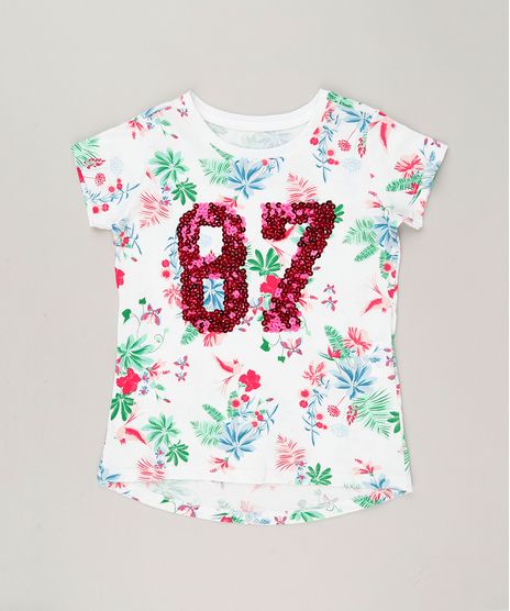 Blusa-Infantil-Estampada-de-Folhagens-com-Paete-Manga-Curta-Decote-Redondo-Off-White-9233954-Off_White_1