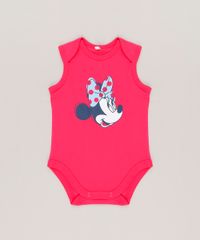 Body-Infantil-Minnie-Sem-Manga-Decote-Redondo-em-Algodao---Sustentavel-Rosa-Escuro-9124363-Rosa_Escuro_1