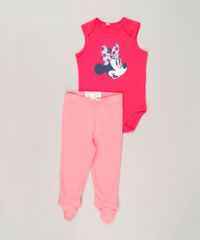 Body-Infantil-Minnie-Sem-Manga-Decote-Redondo-em-Algodao---Sustentavel-Rosa-Escuro-9124363-Rosa_Escuro_3