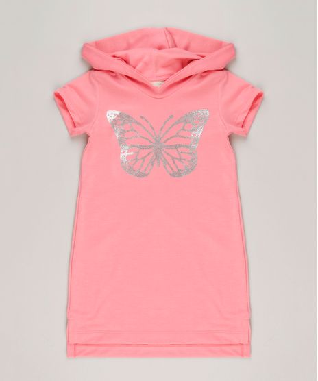 Vestido-Infantil-com-Capuz-Borboleta-em-Moletom-Manga-Curta-Rosa-9232114-Rosa_1