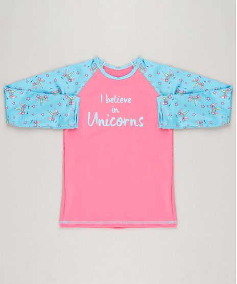 Blusa-de-Praia-Infantil-Unicornio-Manga-Longa-com-Protecao-UV50--Rosa-9227362-Rosa_1