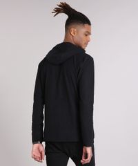 Camiseta-Masculina-Basica-com-Capuz-Manga-Longa-em-Algodao---Sustentavel-Preta-8286728-Preto_2