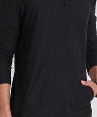 Camiseta-Masculina-Basica-com-Capuz-Manga-Longa-em-Algodao---Sustentavel-Preta-8286728-Preto_4