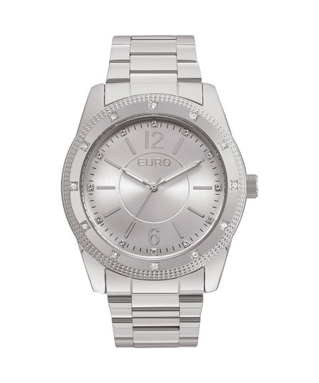 Relógio Euro Feminino Brilho Metalizado EU2035YMP/3K - Prata Menor preço em Relógio Euro Feminino Brilho Metalizado EU2035YMP/3K - Prata