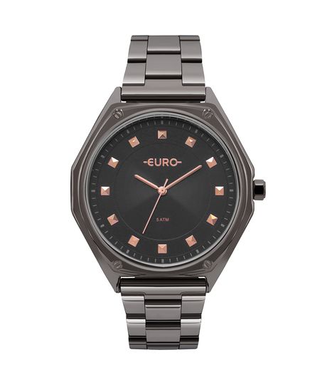 Relógio Euro Feminino Spike Geométrico Grafite - EU2035YOP/4C Menor preço em Relógio Euro Feminino Spike Geométrico Grafite - EU2035YOP/4C