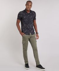 Calca-Masculina-Slim-Cargo-com-Bolsos-Verde-Militar-9167639-Verde_Militar_3