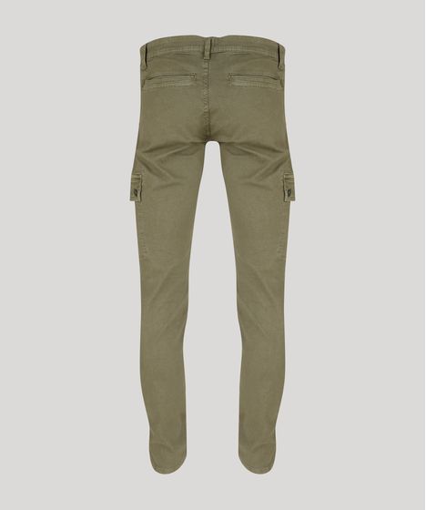 calça cargo masculina com bolsos laterais