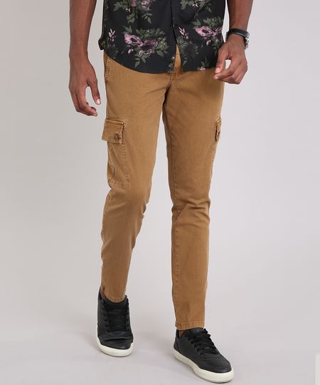 Calca-Masculina-Slim-Cargo-com-Bolsos-Caramelo-9167639-Caramelo_1 Calca-Masculina-Slim-Cargo-com-Bolsos-Caramelo-9167639-Caramelo_1