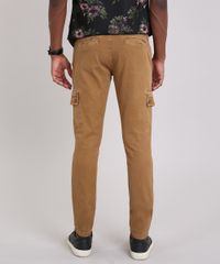 Calca-Masculina-Slim-Cargo-com-Bolsos-Caramelo-9167639-Caramelo_2