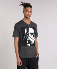 Camiseta-Masculina-Darth-Vader-Stormtrooper-Manga-Curta-Gola-V-Cinza-Mescla-Escuro-9107962-Cinza_Mescla_Escuro_1