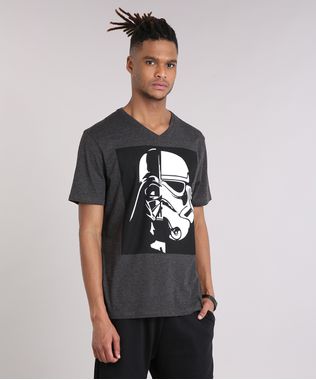 Camiseta-Masculina-Darth-Vader-Stormtrooper-Manga-Curta-Gola-V-Cinza-Mescla-Escuro-9107962-Cinza_Mescla_Escuro_1