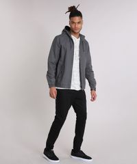 Jaqueta-Masculina-com-Capuz-e-Bolsos-Manga-Longa-Chumbo-8870221-Chumbo_3