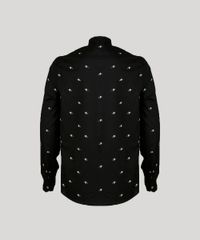 Camisa-Masculina-Mini-Print-Caveira-com-Bolso-Manga-Longa-Preta-9079738-Preto_6
