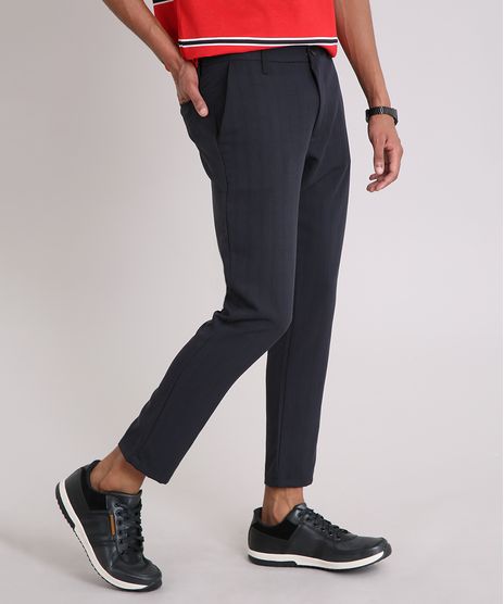 Calca-Masculina-Slim-Cropped-Xadrez-Chumbo-9202916-Chumbo_1