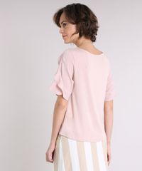 Blusa-Feminina-com-Babado-Manga-Curta-Decote-Redondo-Rose-9240531-Rose_2