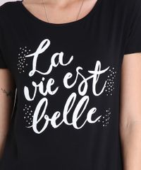 Blusa-Feminina--La-Vie-Est-Belle--com-Strass-Manga-Curta-Decote-Redondo-Preta-9250738-Preto_4