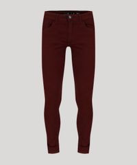 Calca-Masculina-Skinny-em-Sarja-com-Bolsos-Vinho-8398084-Vinho_5