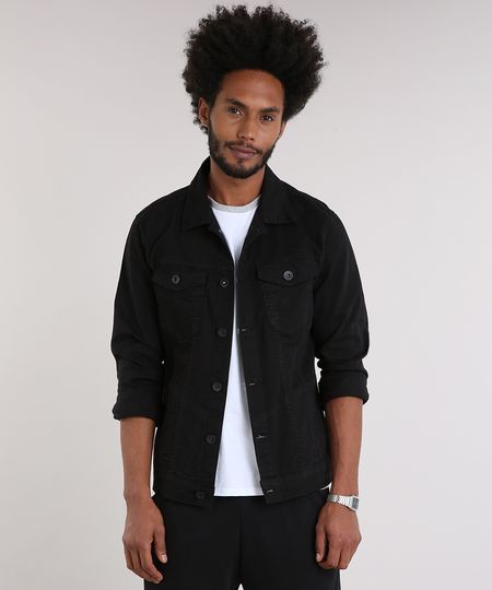 Jaqueta-Masculina-Trucker-Manga-Longa-Preta-8301498-Preto_1 Jaqueta-Masculina-Trucker-Manga-Longa-Preta-8301498-Preto_1