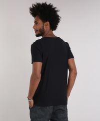Camiseta-Masculina-Basica-Manga-Curta-Gola-V-em-Algodao---Sustentavel-Preta-8144866-Preto_2