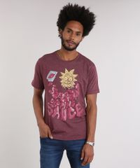 Camiseta-Masculina-Rick-and-Morty-Manga-Curta-Gola-Careca-Vinho-9216173-Vinho_1