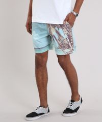 Bermuda-Masculina-com-Estampa-de-Coqueiro-e-Bolsos-Verde-9226918-Verde_1