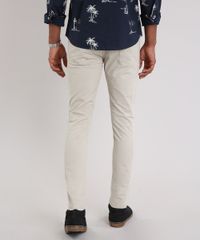 Calca-de-Sarja-Masculina-Skinny-com-Bolsos-Kaki-9213444-Kaki_2