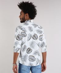Camisa-Masculina-Estampada-de-Folhagem-com-Bolso-Manga-Longa-Off-White-8931179-Off_White_2