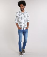 Camisa-Masculina-Estampada-de-Folhagem-com-Bolso-Manga-Longa-Off-White-8931179-Off_White_3