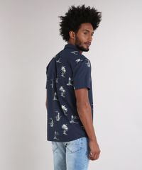 Camisa-Masculina-Estampada-com-Bolso-Manga-Curta-Azul-Marinho-9082963-Azul_Marinho_2