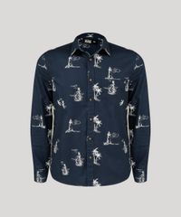 Camisa-Masculina-Estampada-com-Bolso-Manga-Longa-Azul-Marinho-9082961-Azul_Marinho_5