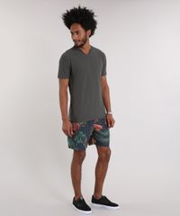 Camiseta-Masculina-com-Botoes-Manga-Curta-Gola-V-Chumbo-9198346-Chumbo_3