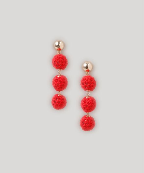 Brinco-Feminino-com-Esferas-em-Croche-Dourado-9207503-Dourado_1